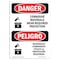 Signmission Safety Sign, OSHA Danger, 14" Height, Rigid Plastic, Corrosive Materials Spanish OS-DS-P-1014-VS-1107 - alternate 1